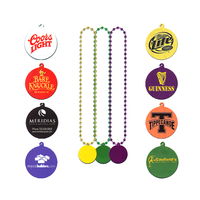Collier d'accessoires personnalisé tendance, assorti à tout, médaille de Mardi Gras personnalisée, perles