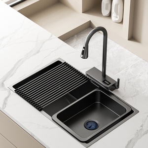 Fregadero de cocina bajo encimera Rainflow de acero inoxidable 304 cepillado, engrosado, de un solo tazón grande, para lavar platos y verduras - Product Image 1