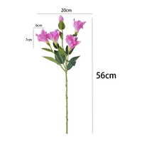 Fleur artificielle de gladiole à tige unique en soie, fausse fleur pour la décoration de vases à la maison, arrangements floraux pour mariages et fêtes, vente en gros