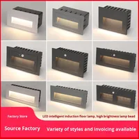 Outdoor Indoor Wasserdichte IP65 Einbau-Bewegungssensor-Stufenleuchten Seitliche Treppenhaus-Aluminium-LED-Treppenwandleuchte