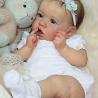 Poupée Reborn de 22 pouces, en résine haute qualité, poupée d'exportation transfrontalière, bébé réaliste, tenue de Noël, jouet mignon pour bébé