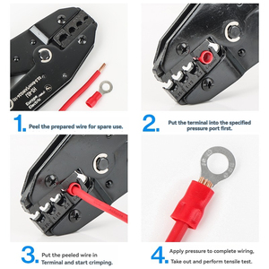 Kìm bấm đầu nối cách điện sẵn Kìm bấm dây cầm tay cho dây điện 0,5-6mm² Kìm nối dây điện-6.3/4.8/2.8 Kích thước - Product Image 6