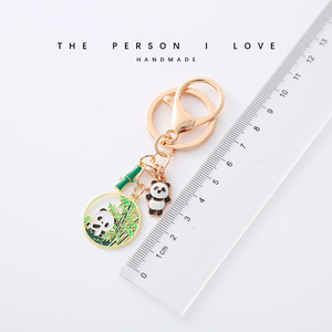 Dễ Thương Men Tre Lá Quà Tặng Keychain Trung Quốc Phong Cách Động Vật Gấu Trúc Keychain Vòng Chìa Khóa Cho Cô Gái Phụ Nữ Trang Trí - Product Image 2