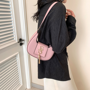 Designer à la mode en cuir PU femmes rétro mode bandoulière sac à main fermeture éclair petits sacs à main d'été chaîne bandoulière dames Style - Product Image 3