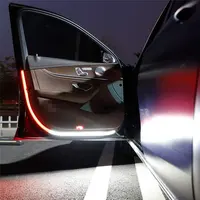120CM विरोधी टक्कर स्ट्रोब चमकती सुरक्षा दीपक की किरण सजावटी वायुमंडल परिवेश प्रकाश 12V कार के दरवाजे चेतावनी प्रकाश