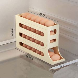 Support à œufs de cuisine, conteneur de rangement pour réfrigérateur, grande capacité, multifonction, en plastique, pour la conservation de la fraîcheur, organisateur d'œufs - Product Image 1