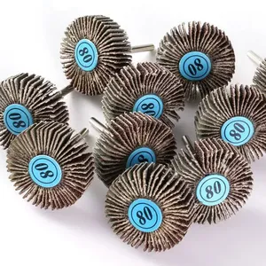 Ensemble de roues à lamelles en acier inoxydable et acier de 1/8 pouces meuleuse essentielle pour <span class=keywords><strong>outil</strong></span> rotatif <span class=keywords><strong>Dremel</strong></span> outils abrasifs de <span class=keywords><strong>ponçage</strong></span> de peinture de rouille - Product Image 5