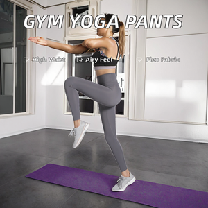 Pantalones Deportivos de Cintura Alta para Mujer, Elásticos, Transpirables, para Gimnasio, <span class=keywords><strong>Yoga</strong></span>, Conjuntos de <span class=keywords><strong>Ropa</strong></span> Deportiva, Pantalones Deportivos con Estampado Sólido, Leggings de <span class=keywords><strong>Yoga</strong></span> - Product Image 2