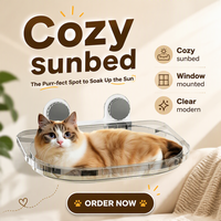 Hamac pour chat en PP à ventouse pour fenêtre, universel toutes saisons, pour bain de soleil, suspendu sur vitre, lit chaud pour l'hiver