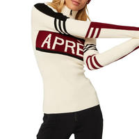 Pull en laine mélangée douce personnalisé pour femme, style intarsia, pour le golf, le tennis, les clubs sportifs, 14GG, coupe ajustée, tricot de luxe, style preppy, OEM, collection automne