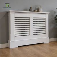 Cache-radiateur moderne en MDF blanc laqué, OEM ODM pour les marques de meubles de décoration intérieure européennes et américaines, taille moyenne - 1980 mm pour salon