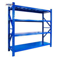 Étagères de rangement en acier métallique à 4 niveaux de service moyen, protection contre la corrosion, rayonnage pour la maison et le garage, pour une utilisation en entrepôt