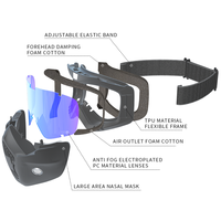 Casque de moto Yijia Optical avec lunettes de protection et masque facial amovible, lunettes de moto anti-poussière, lunettes de motocross vintage