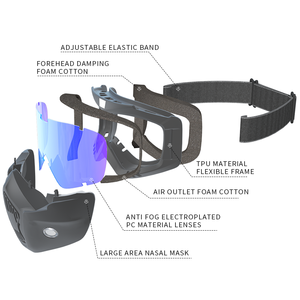 Casque de moto Yijia Optical avec lunettes de protection et <span class=keywords><strong>masque</strong></span> facial amovible, lunettes de moto anti-poussière, lunettes de <span class=keywords><strong>motocross</strong></span> <span class=keywords><strong>vintage</strong></span> - Product Image 3