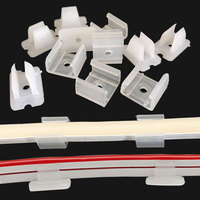 6mm 8mm 12mm 15mm LED Bande Fix Clips Titulaire Connecteur Accessoires Fixation 2835 Neon Light 220V Flexible COB Boucle En Plastique 6000K