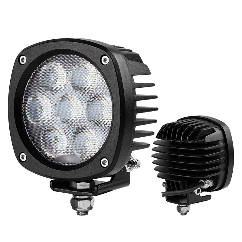 Best R10 Approved 9-32 Volt Led Tractor Light 35W 4 Inch Square Flood Led Farm Tractor Work Lamp for John Deere
