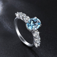 Bague ovale en moissanite style Instagram, nouvelle collection transfrontalière, en argent sterling S925, pour femme, directement de l'usine, prête à l'emploi