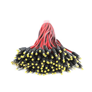 สายไฟกระแสตรง<span class=keywords><strong>12V</strong></span> 2A อะแดปเตอร์รักษาความปลอดภัยพร้อมแถบไฟ <span class=keywords><strong>LED</strong></span> PVC ขนาด5.5*2.1มม. แจ็คตัวผู้ไปยังขั้วต่อ IEC ตัวเมีย - Product Image 1