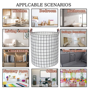 2024 Hot-Selling <b>Foldable</b> Fabric Laundry <b>Baskets</b> Household Storage Boxes Bins for Clothes Washing and Storage - Product Image 3