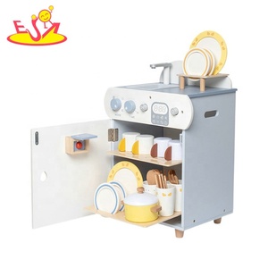 Jouet de lave-vaisselle en bois de qualité supérieure-Simulation de maison de jeu de cuisine réaliste pour enfants W10D857 - Product Image 1