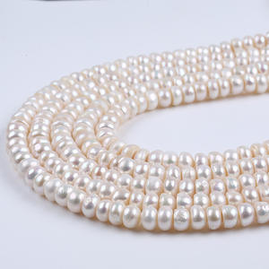 Zhuji 10-11mm White Flat <b>Pearl</b> Natural <b>Freshwater</b> Loose Round <b>Pearl</b> for DIY Necklace <b>Bracelet</b> - Product Image 3