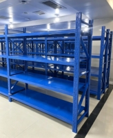 Étagère industrielle robuste de 300 kg, rayonnage en acier de 500 kg avec poutres anti-collision doubles
