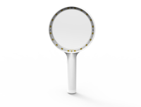 Loupe en plastique avec lumière LED, rechargeable par USB, grossissement 3X pour la lecture