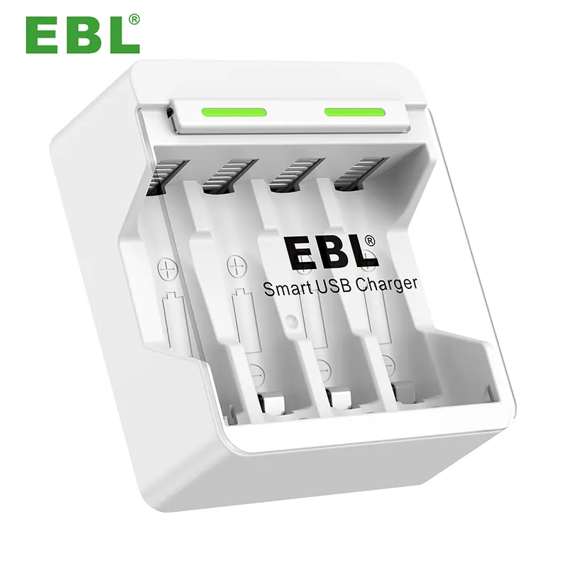 EBL AA Battery Charger 4 Slot Automatic Battery Charger With Micro USB Cable
