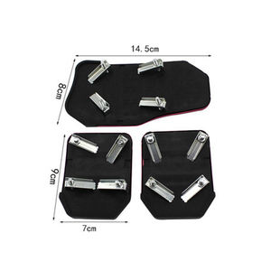 Car Anti-skid Foot Pedal Mat Scuff and Non-slip Carpet Patch Auto Alloy Plate Car Replacement Accessories Univer - Product Image 5