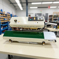 Machine de thermoscellage semi-automatique à fonctionnement continu électrique, facile à utiliser - pour les boissons, les textiles, les sacs, les produits chimiques