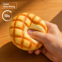 Pain en PU réaliste en forme de pain ananas géant - Jouet anti-stress à remontée ultra-lente