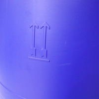 Fûts en plastique de 200 litres pour le stockage de produits chimiques, conteneur fermé de 55 gallons
