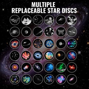 Lámpara de Proyección de Cielo Estrellado al por Mayor de Fábrica, Películas Intercambiables con Patrones (Galaxia/Cielo Estrellado/Saturno), Luz Nocturna USB - Product Image 3