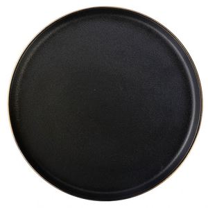 Vajilla Ecológica de Porcelana, Platos de Cerámica, Vajilla Redonda Negra Resistente - Product Image 1