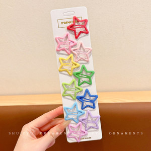 10 Piezas de Pinzas para el Cabello con Forma de Estrella, Accesorios Lindos para el Cabello para Niñas, Pinzas para el Cabello para Niños, Ideales para el Día a Día y Fiestas - Product Image 6