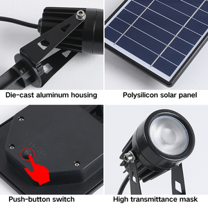 Projecteur <span class=keywords><strong>solaire</strong></span> LED étanche IP65 pour extérieur, cour, jardin, pelouse, lampes à piquet pour jardin - Product Image 5