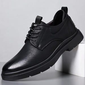 Zapatos Casuales de Vestir de Cuero para Hombre, Primavera/Verano 2026, con Suela Suave, Estilo Ejecutivo, Versátiles y Elegantes, Zapatos Deportivos - Product Image 1
