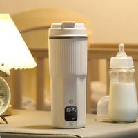 Chaudière à eau électrique de voyage portable avec 4 préréglages variables Bouteille en titane pur adaptée à l'eau de café au lait et au thé