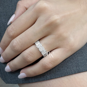 Bague de mariage élégante en or plaqué 14 carats avec diamant de laboratoire Elite pour femme, 4 carats, 5,5 mm de large, qualité supérieure - Product Image 4