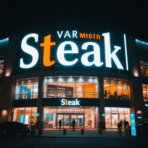 <span class=keywords><strong>Tienda</strong></span> exterior personalizada 3D LED canal letra caja de luz de Metal frontal iluminado barbacoa restaurante hamburguesa cafetería signo - Product Image 1