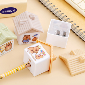 <span class=keywords><strong>Taille</strong></span>-<span class=keywords><strong>crayon</strong></span> manuel multicolore créatif en forme de <span class=keywords><strong>maison</strong></span> deux trous design en plastique pour enfants papeterie en gros - Product Image 5
