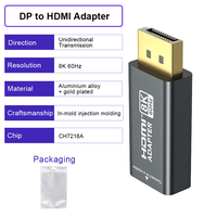 Adaptateur ULT-unite 8K 60Hz DP Source vers HDMI Monodirectionnel pour Carte Graphique, Ordinateur de Bureau, Ordinateur Portable, Projecteur