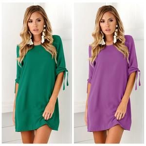 En gros Offre Spéciale Nouveau Style Col Rond À Manches Longues Femmes Occasionnels Robe - Product Image 2