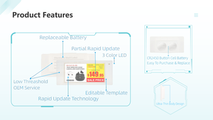 ホットセール4色2.13インチデモキットEink ESLスーパーマーケットデジタル価格タグESL + 1ベースステーション機器 + テストソフトウェア - Product Image 2