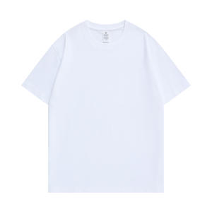 T-shirt classique en coton 100% tricoté, coupe régulière, poids lourd, impression 3D en mousse personnalisée pour logo, homme - Product Image 2