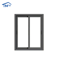 Fenêtre coulissante horizontale moderne en aluminium, design antivol, double vitrage trempé, insonorisée, NFRC AS2047, pour extérieur, salon