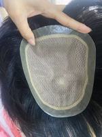 RE vente en gros toupet 100% cheveux humains vierges alignés Base en soie PU toupet pour hommes sacs en PVC cheveux chinois droits 1 pièce