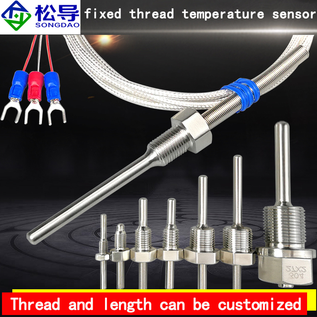 Rtd Pt1000 Industrial Waterproof Probe Platinum Resistance Thermometer K-type Thermocouple Pt100 Sensor