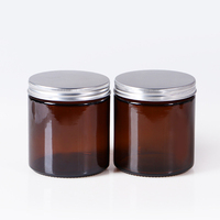 Home Decor 8oz Round Empty 250ml Amber Candle Gläser mit Deckel Zylinder Design für Weihnachts anlässe