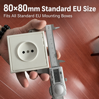 Interrupteurs et prises muraux durables à un seul pôle, norme européenne, 10A/16A 250V, certifiés CE, en laiton 0,6 mm, pour la maison et le bureau